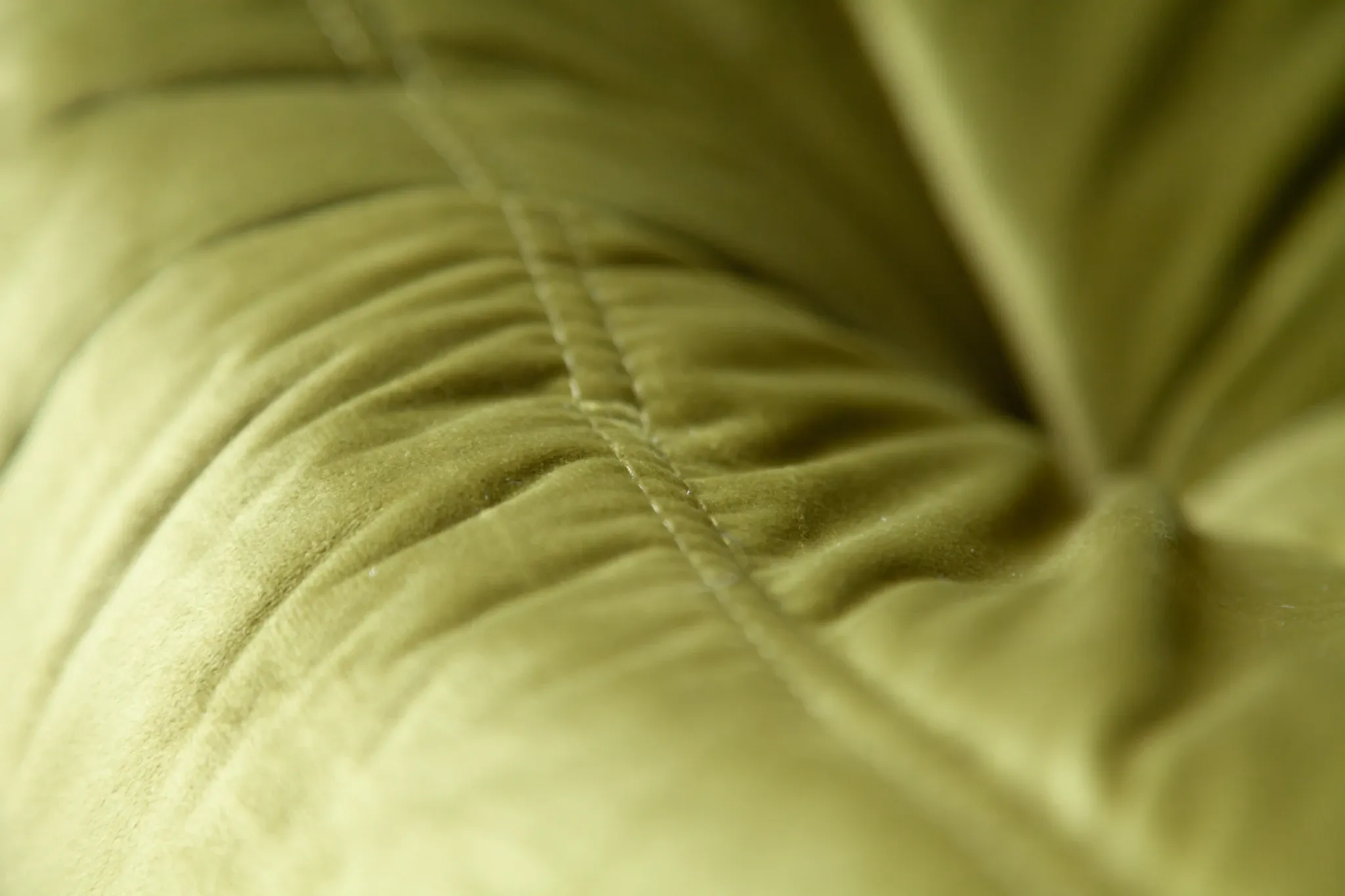 Togo Sofa Corner Green Velvet, France, 70´s