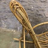 Rocking chair in rattan 1960
