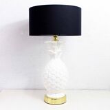 Table lamp ananas ceramic and brass 70s