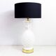 Table lamp ananas ceramic and brass 70s