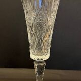 6 flûtes à champagne en cristal taillé