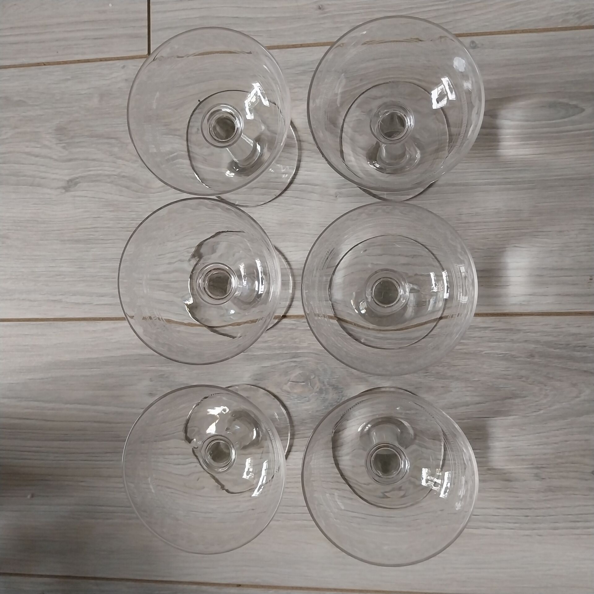 Antique Art Nouveau champagne glasses