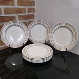 Series of 8 dessert plates Primula Italian earthenware San Marciano Ceramiche