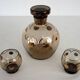 Liqueur service for two gilded crystal art deco Czechoslovakia
