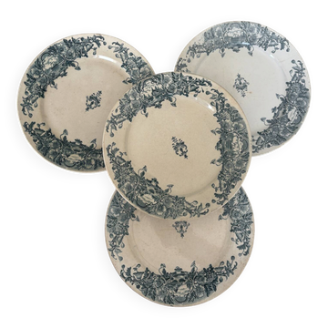 Iron Earth Plate Badonviller Marine • Romantic blue decor • Plate