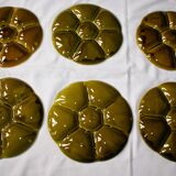6 assiettes à crustacés Gien