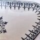 Ravier, oblong cup Saint-Amand model Primax decoration frieze blue arabesques
