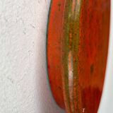 Mid-century modern Danish studio pottery, orange wall coat rack by Signe Boesen Northroup, 1960s.