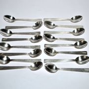 Set of 16 Art Deco silver-plated moka teaspoons 12 cm