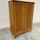 Rattan style wooden cabinet
