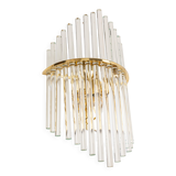 Pairs of magnificent crystal stem wall lights by Christoph Palme, Germany, 1970s.