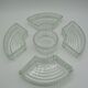 Serving tray 5 glass compartments