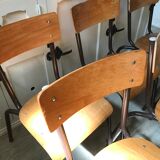 Lot of 6 vintage school chairs