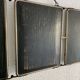 Vintage 1930s barber's triptych mirror, black beveled crystal - 28 x 70 cm