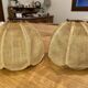 Lot de deux abats jour en jute forme fleur