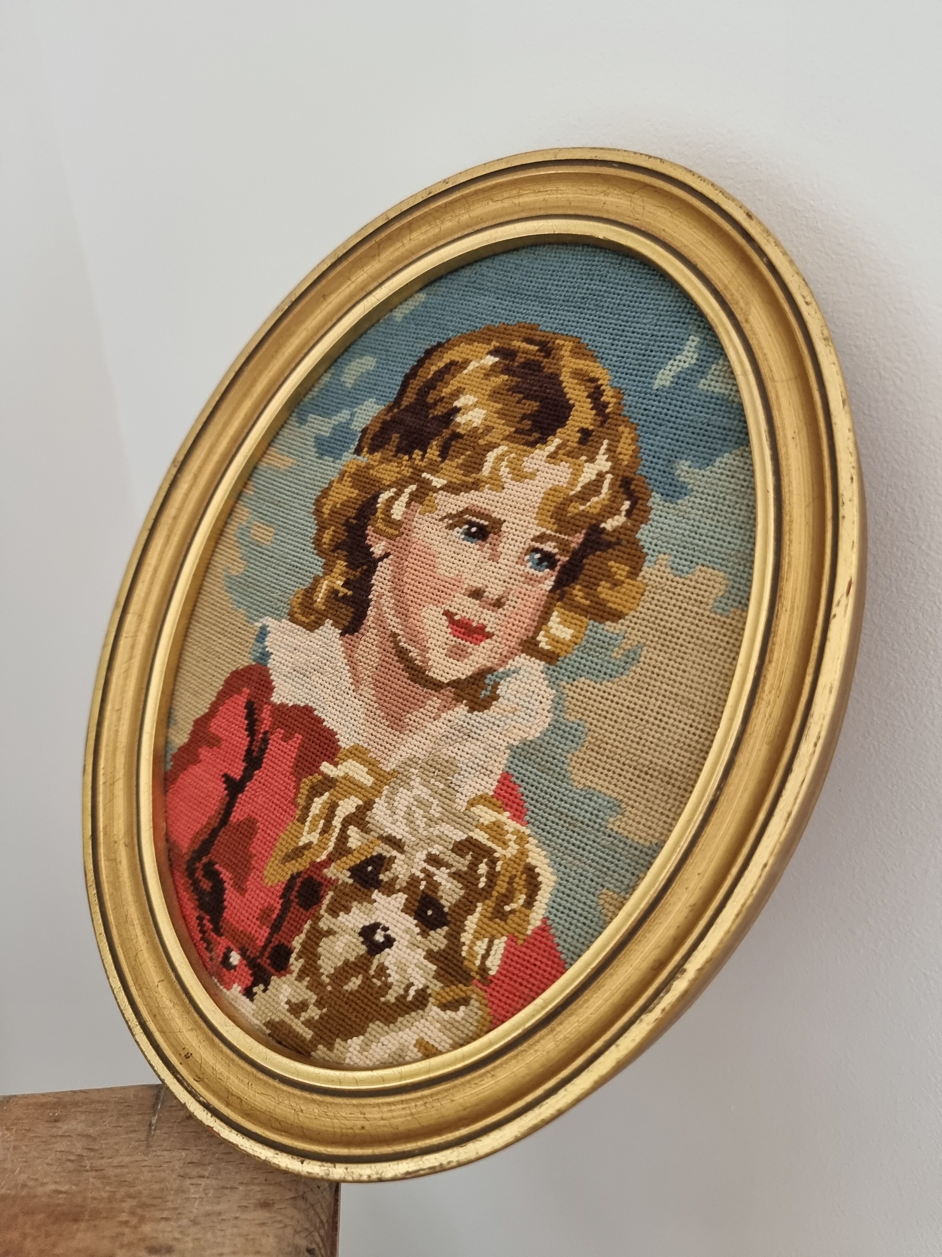 Canvas and gilded frame