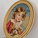 Canvas and gilded frame