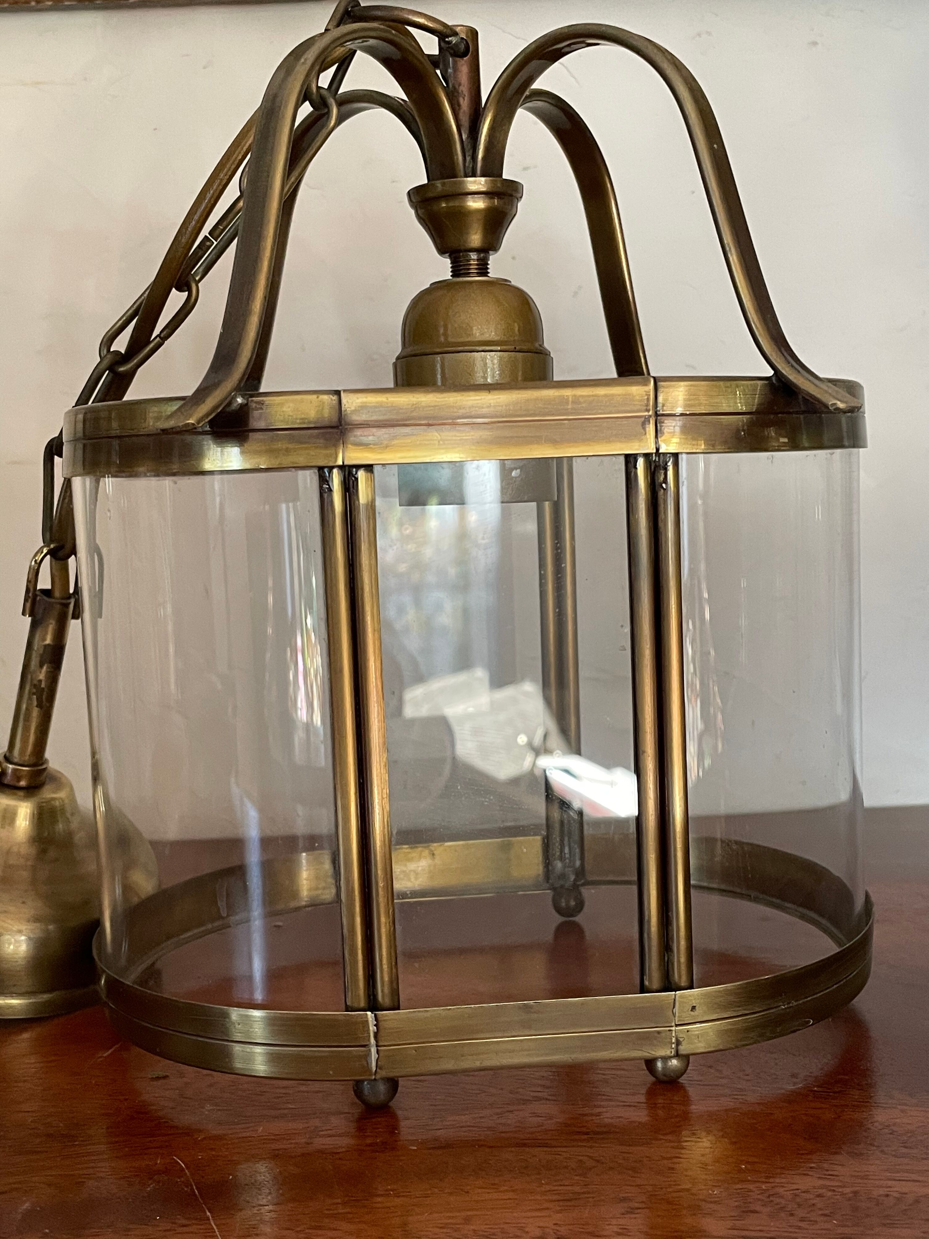 Brass lantern pendant lamp