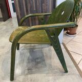 Fauteuil de salon baumann lounge vert vintage années 70