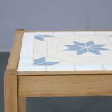 1970s Small Tile Beech Table, Denmark