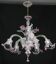 Charming Vintage Venetian Chandelier, Pink Murano Glass, 1950s