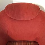 Red fabric club chair