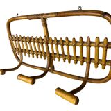 1960s Italian Rattan Coat Rack