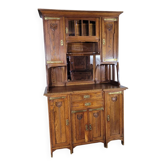 Buffet vitré en chêne, époque Art nouveau