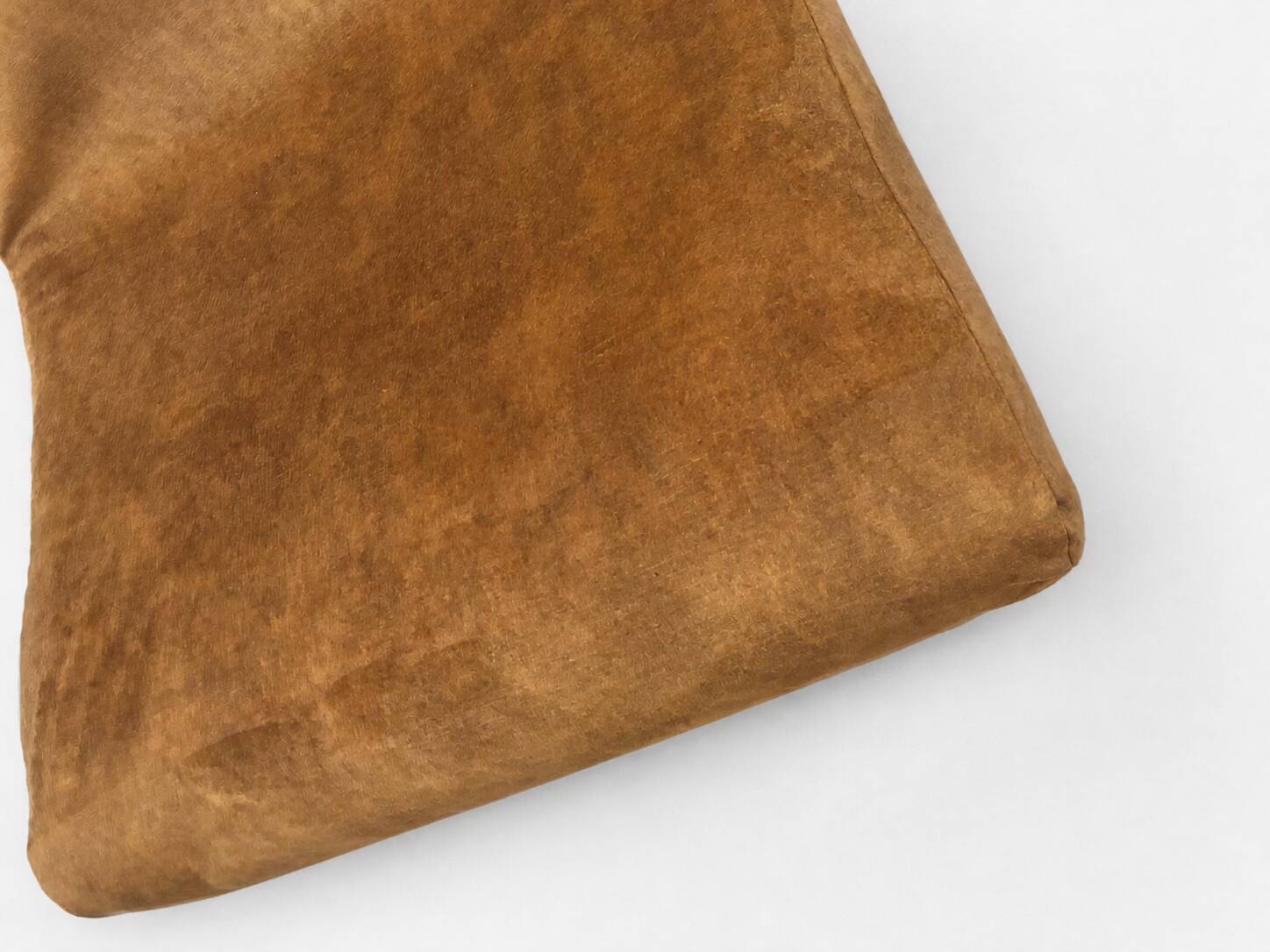1970s armchair reupholstered in cognac velvet