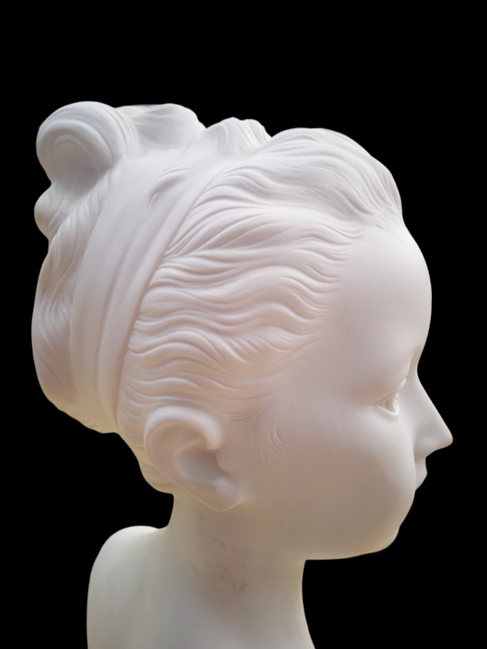 Biscuit bust louise Brongniart signed MNP Limoges XX century