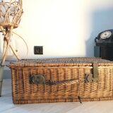Old wicker trunk