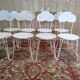 Suite de 8 chaises de jardin en fer forgé