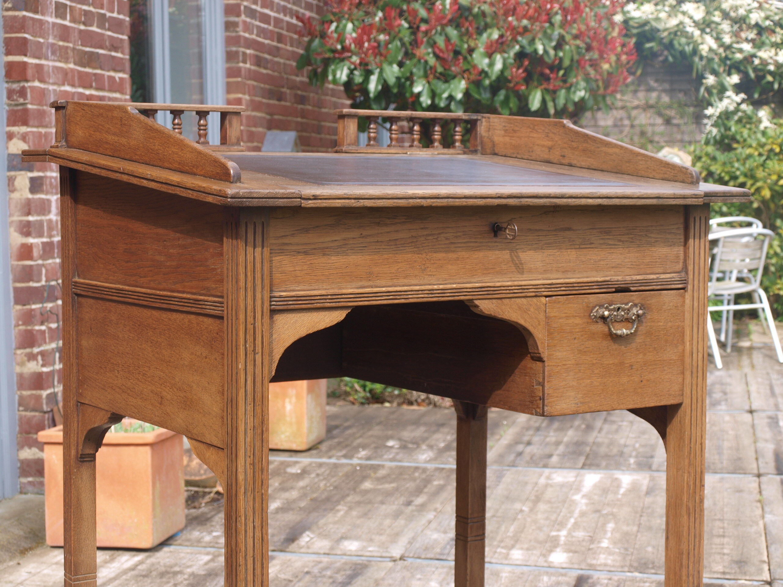 Oak writing desk