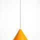 Original 1970s orange metal pendant lamp by Louis Poulsen model Billiard