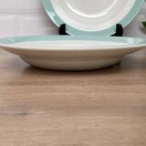 Set of 3 St Amand earthenware soup plates