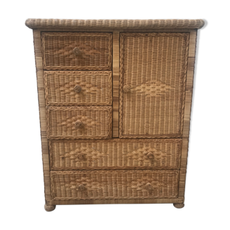 Wicker chest of drawers