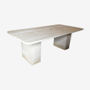 Travertine coffee table