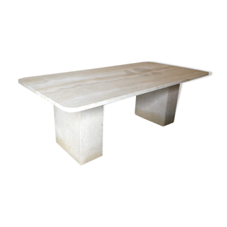 Travertine coffee table