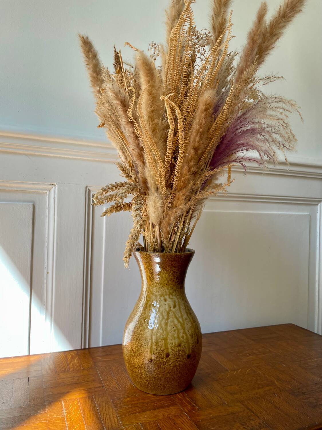 Glazed stoneware vase