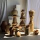 Pawn Natural - Stool, side table, end table in solid mango wood