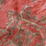 Old Turkish Oushak handmade carpet 274cm x 335cm 1900s, 1B764