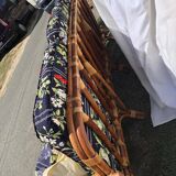 Set in vintage rattan sofa 3-seater seating and 2 seats