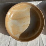 11 assiettes creuses artisanales vintage en grès mat