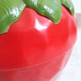 Red strawberry ice bucket vintage 1970