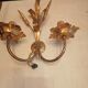 Applique murale vintage epis de ble hollywood regency 1950 60
