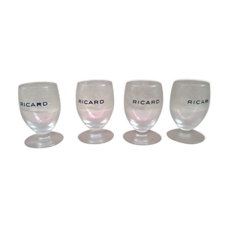 Series of four Ricard glasses