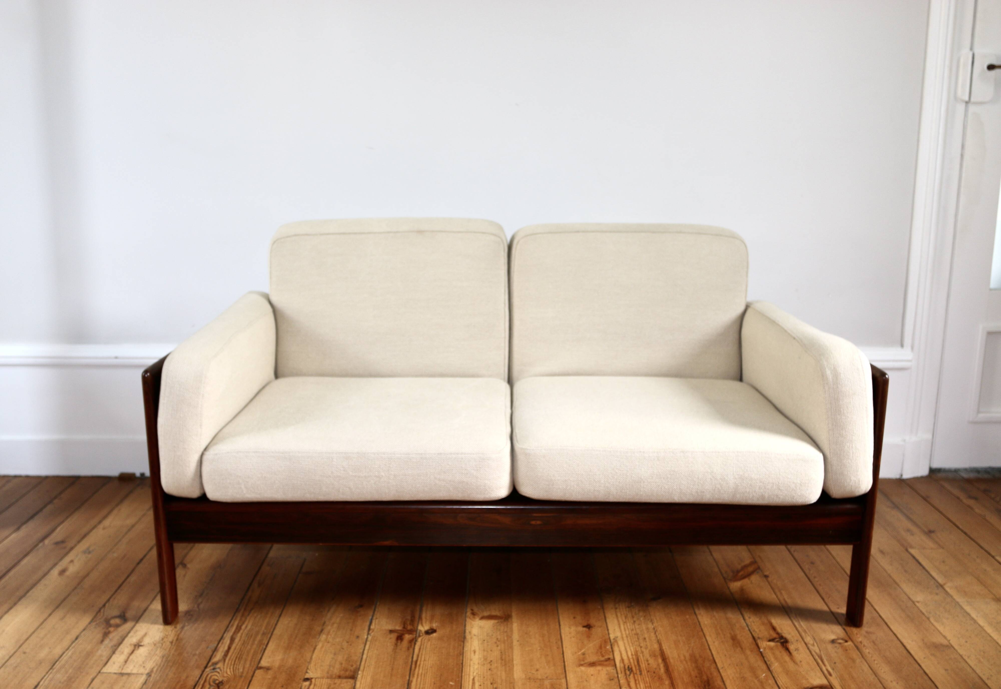 Vintage Danish Scandinavian bench in Rio rosewood, 1960