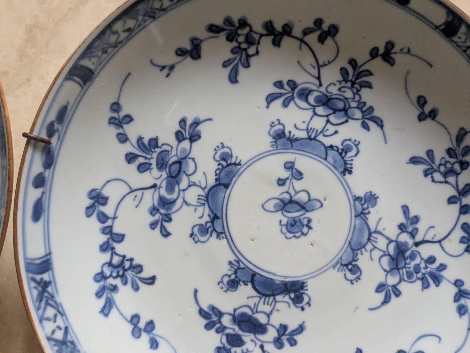 Two Chinese soup plates