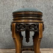 Asia 19th century: adjustable piano stool with screws in solid mahogany circa 1850