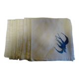 Lot de 8 serviettes brodées main  monogrammées
